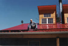 Dad Checking to See If He Can Take A Shower With The Solar Hot Water Heater
