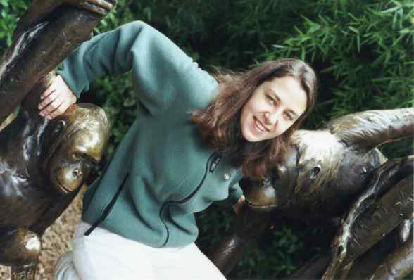 Katja Playing with the Monkeys